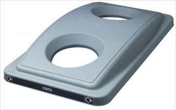 Two circular hole aperture lid for cans for Ecosort