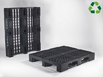 Heavy duty pallet, 1200x1000x160 mm on 3 skids PE-R