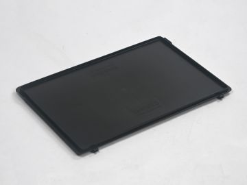 Hinged euronorm lid 600x400 mm with rib structure, black