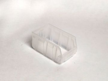 Stackable warehouse bin 1,0 liter, 167/140x105x82mm, transparent