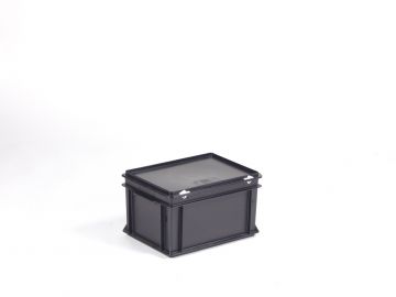 Stacking container 400x300x235 mm, 20L with lid, ESD