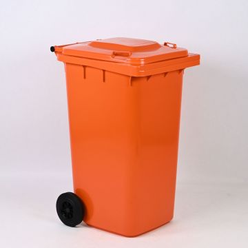 Wheelie bin 240L, 580x740x1070 mm, red
