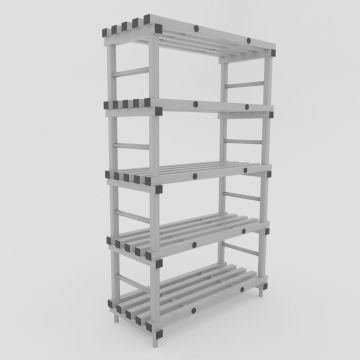 Plastic Shelving 100x50x177 cm with 5 shelves