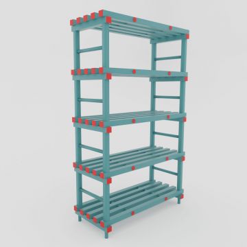 Plastic Shelving 100x50x177 cm with 5 shelves