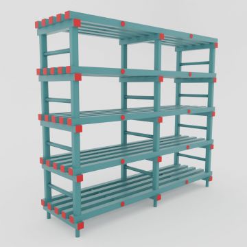 Plastic Shelving 150x40x177 cm with 5 shelves