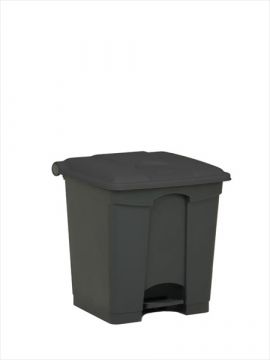 Wastebin with pedal 400x400x430 mm, 30 L, grey
