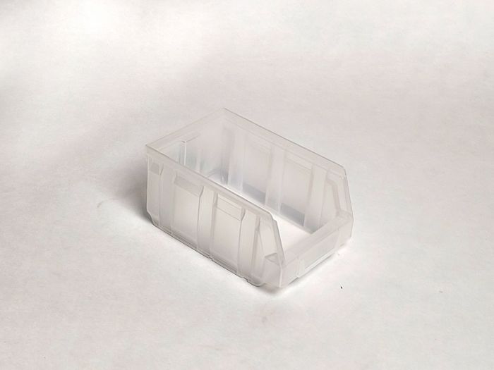 Stackable warehouse bin 1,0 liter, 167/140x105x82mm, transparent