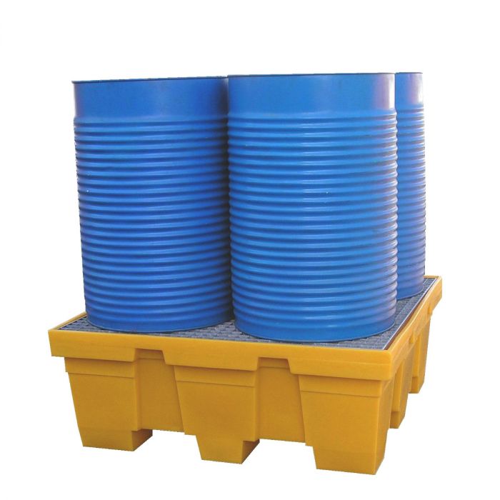 Spill containment pallet 450 l. 1235x1235x475 mm galvanized