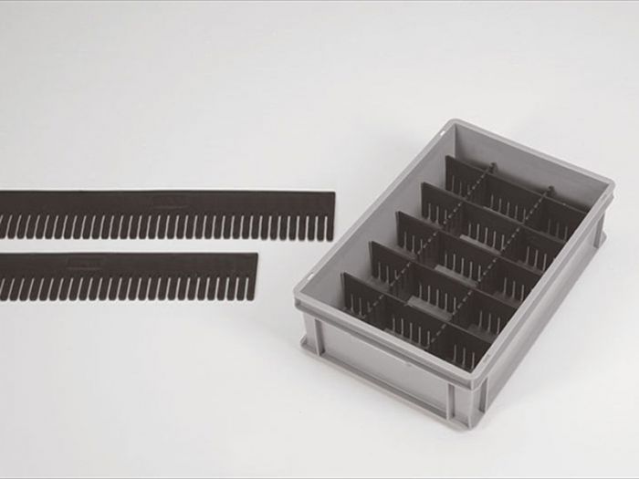 Divider strip 555x180x5 mm ESD, black