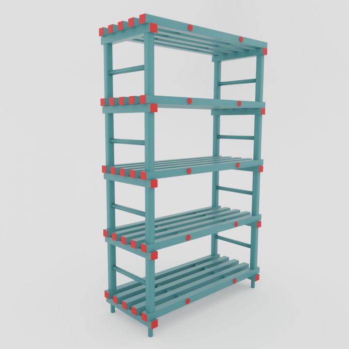 Plastic Shelving 100x50x177 cm with 5 shelves