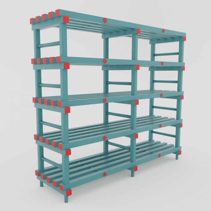 Plastic Shelving 150x40x177 cm with 5 shelves