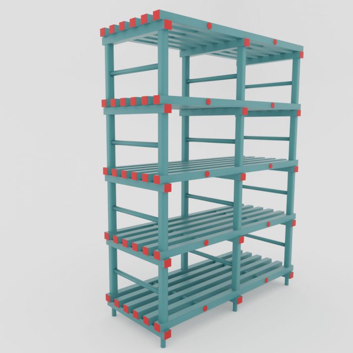 Plastic Shelving 150x60x177 cm with 5 shelves