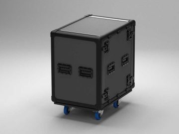 19" Exo Rack Case 14U, 574 x 804 x 750 mm, double door on castors