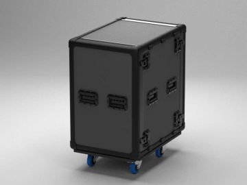 19" Exo Rack Case 16U, 574 x 804 x 838 mm, double door, on castors