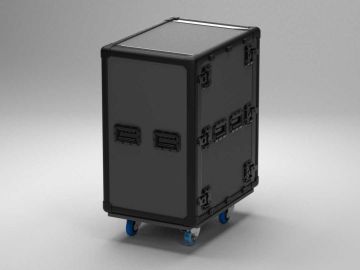 19" Exo Rack Case 18U, 574 x 1064 x 927 mm, double door, on castors