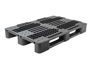E-line Mepal medium duty pallet with 3 skids, 1200x800x145 mm, open deck
