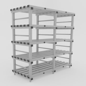 Plastic shelving 200x60x177 cm with 5 shelves