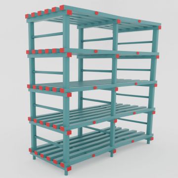 Plastic shelving 200x60x177 cm with 5 shelves