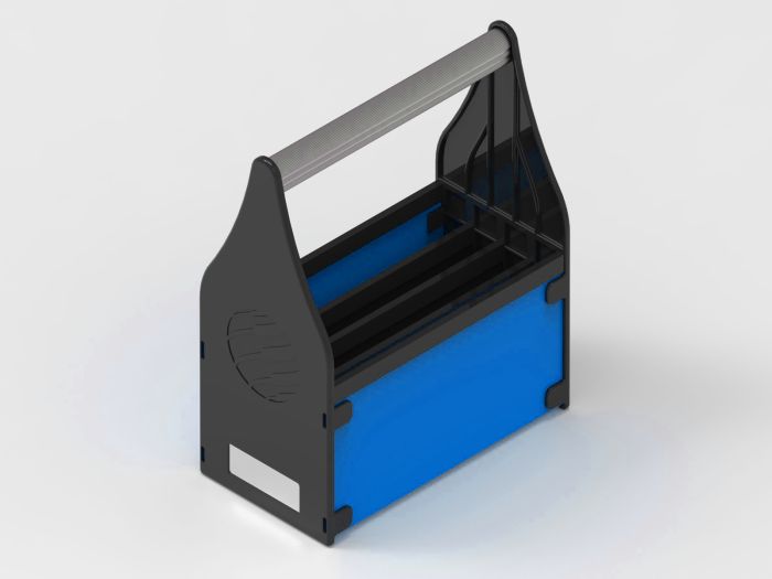 Carry Basket 242x131x302 mm for 4 devices (tablets), blue