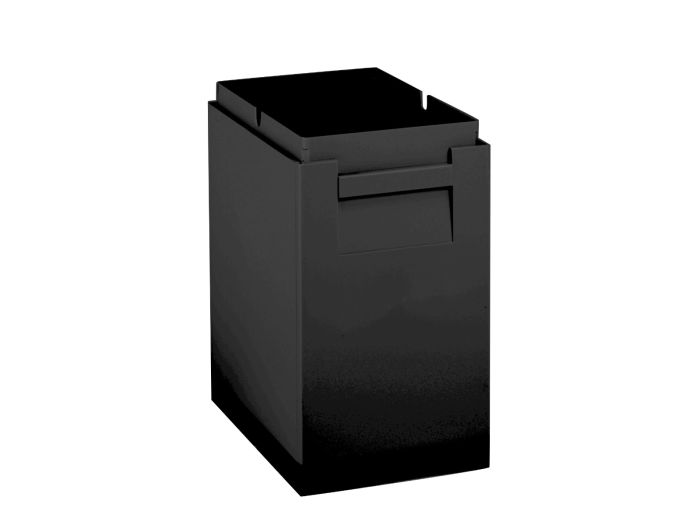 Modular waste bin 18 l. 300x200x350 mm, 2 sides connect, black