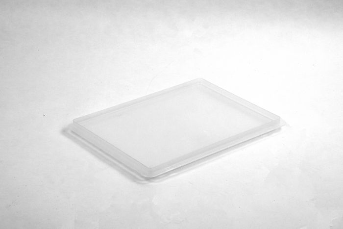 Hinged euronorm lid 400x300 mm without closure clips, transparent