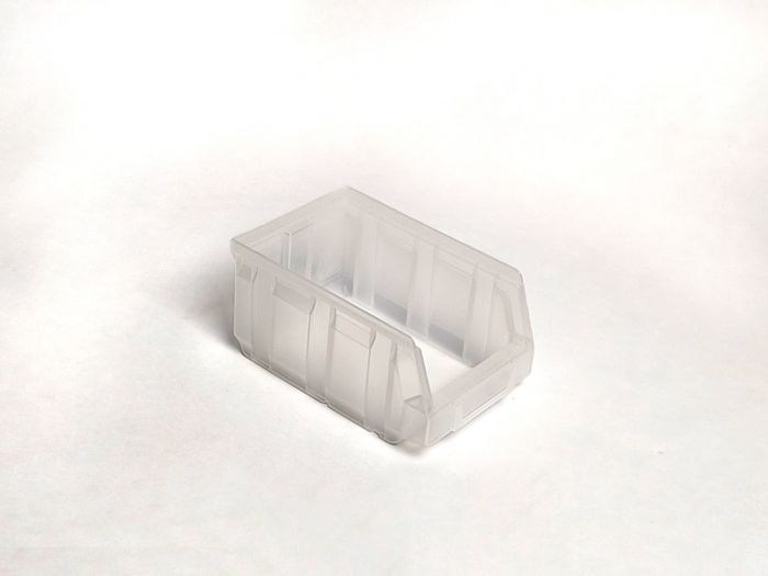Stackable warehouse bin 4,5 liter, 237/205x144x123mm, transparent