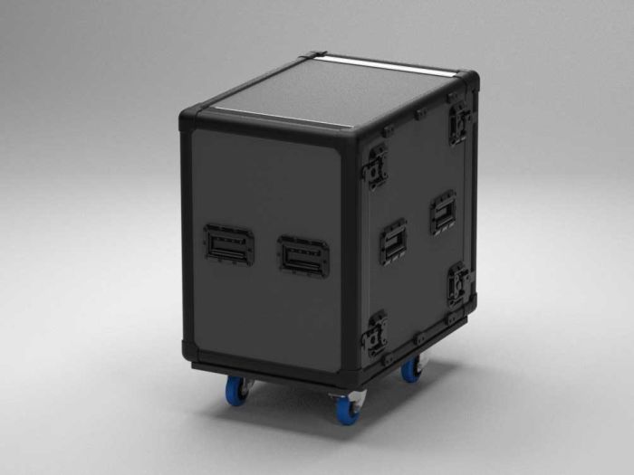 Exo Rack Case 19" DoubleDoor Vulcan Rack 14U, 574x804x750 mm on wheels