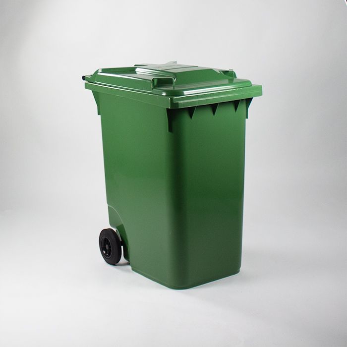 Wheelie bin 360L, 600x890x1100 mm, green