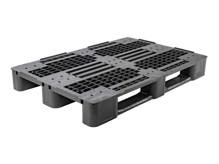 E-line Mepal medium duty pallet with 3 skids, 1200x800x145 mm, open deck
