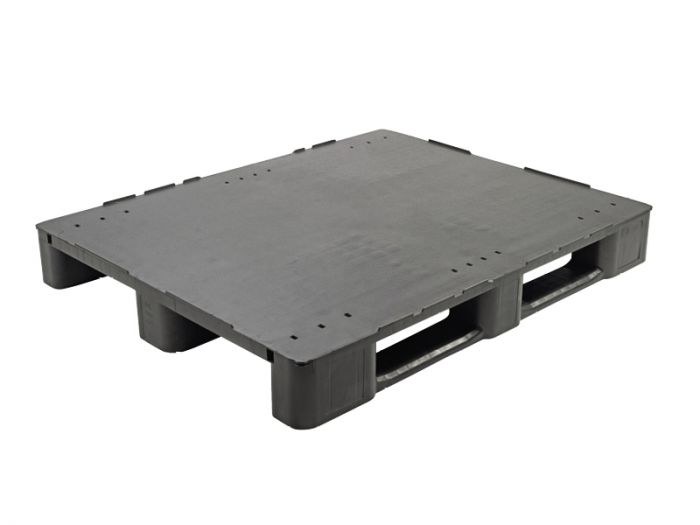 E-line Mepal medium duty pallet with 3 skids, 1200x1000x145 mm, closed deck