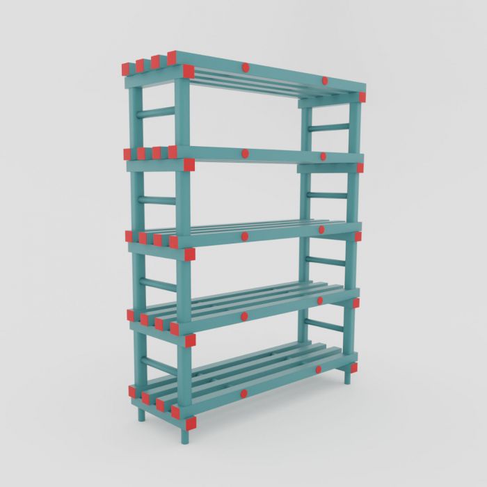 Plastic Shelving 100x40x177 cm with 5 shelves