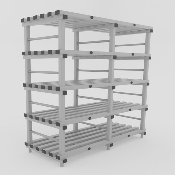 Plastic shelving 200x60x177 cm with 5 shelves